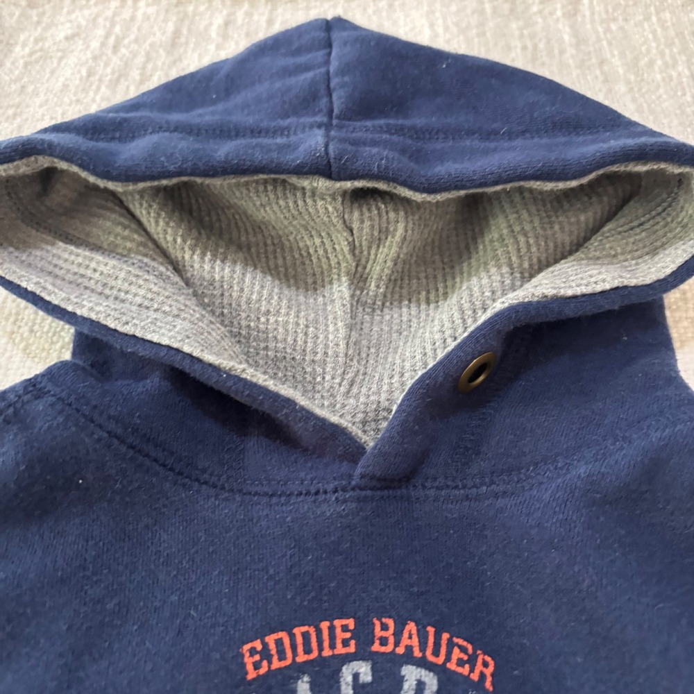 Eddie Bauer Kids Navy Blue Dog Frisbee Championship Hoodie Sweatshirt 2T - Picture 5 of 7